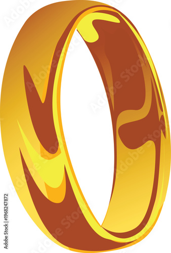 Vector illustration of a gold ring