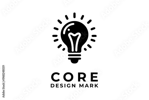 Creative Idea Light Bulb Icon Presented As Bold Silhouette Black Vector Illustration For Cartoonist Concept And Design Inspiration Use