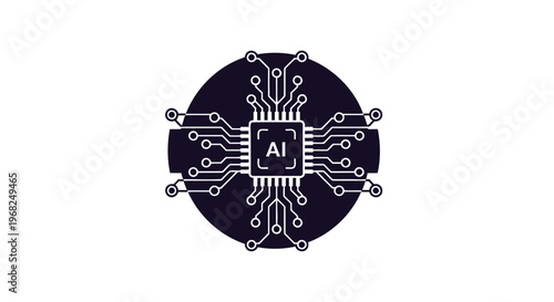 Artificial Intelligence Chip Design - Futuristic Technology and Innovation.