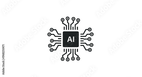 Artificial Intelligence Chip Design - Innovative Technology Concept.
