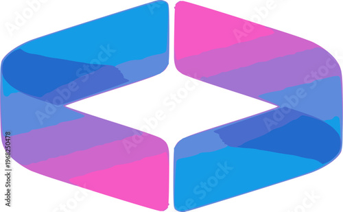 The rounded outer corners soften the geometric precision, making it appear both advanced and accessible for high-tech industries, creative studios, or cybersecurity firms.