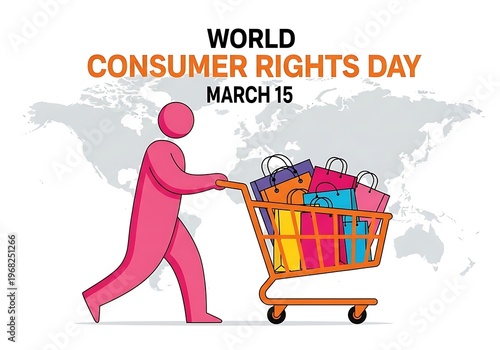 World Consumer Rights Day Shopping Illustration