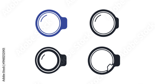 Lens protector Line art vector abstract creative illustration