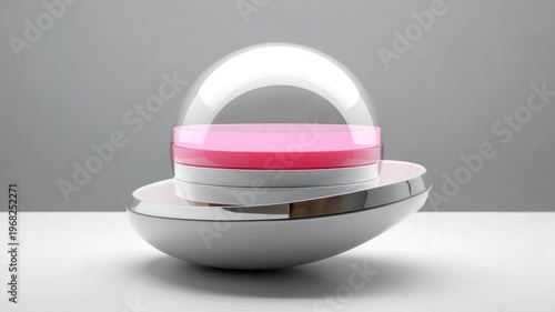 Modern design object, dome, plates