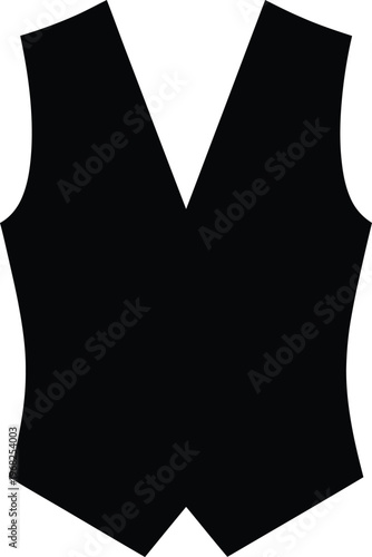 Silhouette classic formal mens suit waistcoat elegant clothing garment icon vector illustration