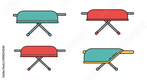 Ironing Board Cover Line art clean abstract vector