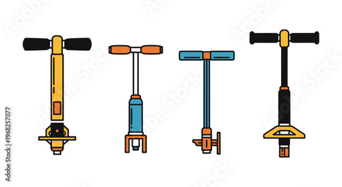 Hydraulic Jack Handle Line art abstract minimal decorative illustration