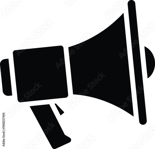 Silhouette megaphone for announcement and promotion message vector illustration
