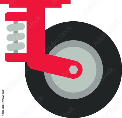 Cart trolley wheel icon vector concept for web or mobile apps.