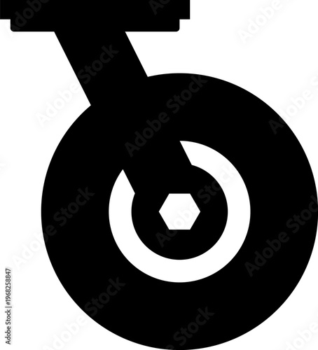Cart trolley wheel icon vector concept for web or mobile apps.