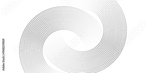 Black mascara circular texture, brush stroke isolated on white background. vector illustration modern eps10