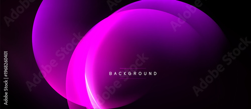 Abstract purple layers create flowing shapes. Gradient effect provides modern background design. Minimalist aesthetic, vibrant colors.