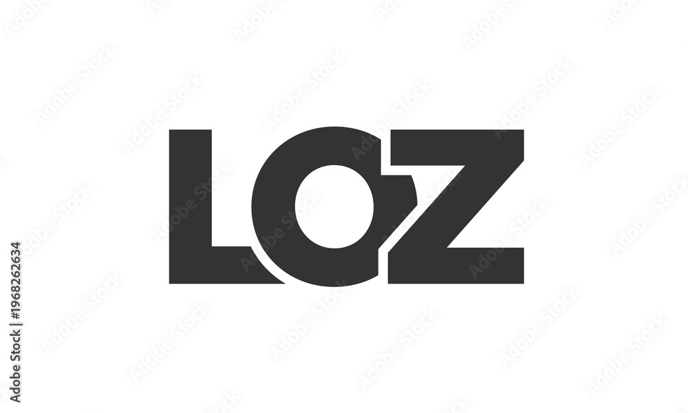 Obraz premium LOZ logo design template with strong and modern bold text. Initial based vector logotype featuring simple and minimal typography. Trendy company identity.