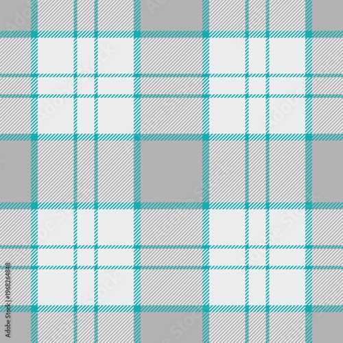 Independence day vector seamless fabric, oktoberfest textile check plaid. 1940s tartan texture background pattern in white and antique steel colors.