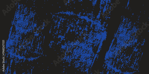 Blue grunge texture on black background for design and artistic projects