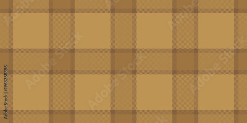 Full check pattern seamless, harmony fabric textile background. Business vector plaid tartan texture in orange and amber colors.
