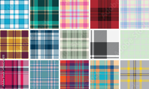 Festive tartan bundle for Thanksgiving planners. Themed plaid pages feel organized and celebratory. Vector format prints sharply.
