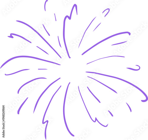 Crayon firework spark confetti and pastel stars,  chalk texture burst firecracker.