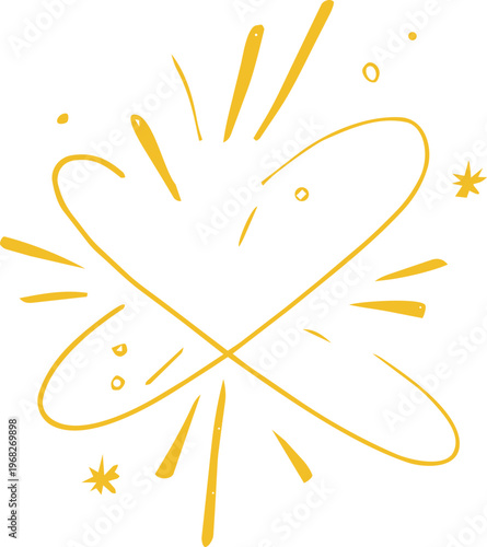 Crayon firework spark confetti and pastel stars,  chalk texture burst firecracker.