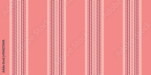Pollage vertical texture lines, christmas card fabric pattern vector. Aown seamless textile background stripe in red and antique white colors.
