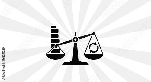 law and justice scales with bitcoin symbol