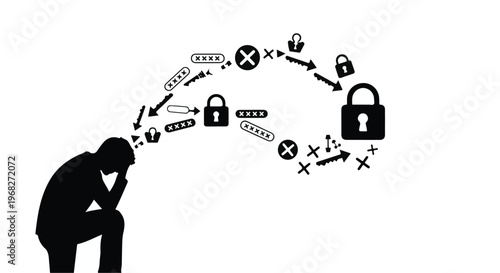 man thinking about security and data protection