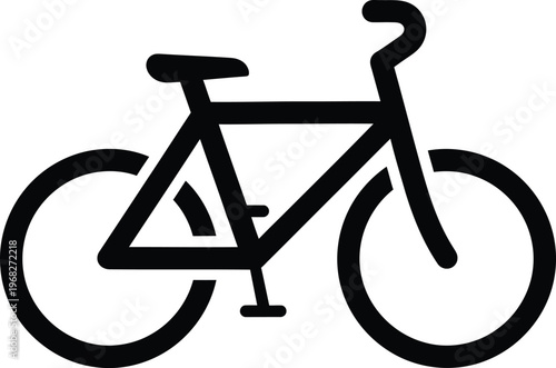 Silhouette vintage bicycle transport vehicle for recreation and sport vector illustration