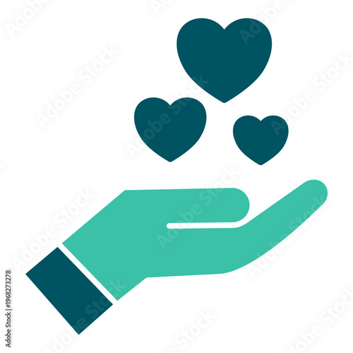 Hand Giving Heart Love