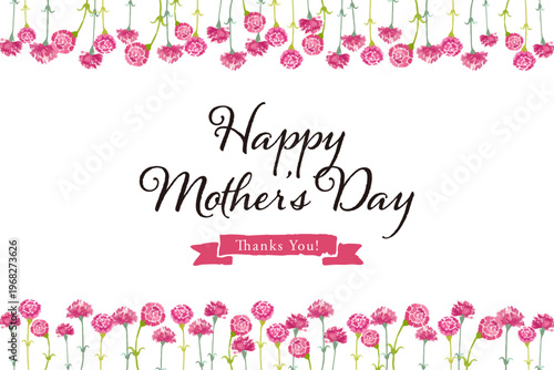 カーネーション上下フレーム