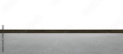 3d rendering asphalt floor with white background creating empty stage