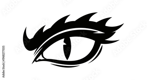 Dragon Eye Vector Illustration.