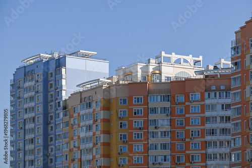 Modern architecture of houses in the city