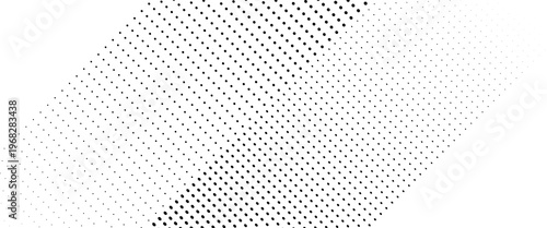 Grunge halftone gradient background. Faded grit noise texture. White and black sand wallpaper. Retro pixelated backdrop. Anime or manga style comic overlay. Vector graphic design textured template