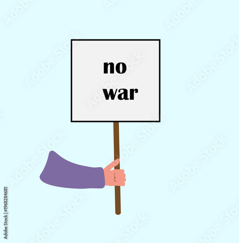 There is no war, the tablet is in the hand of a man,