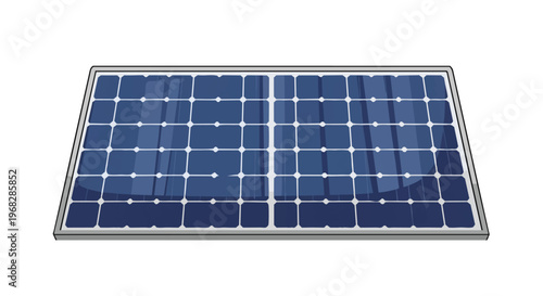 Modern Solar Panel Technology Generating Clean Renewable Energy Through Photovoltaic Cells Capturing Sunlight