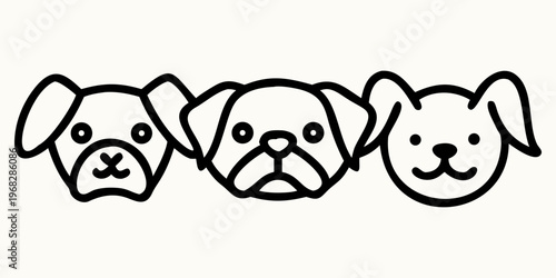 Cute cartoon vector illustration of a panda and dog character with a heart and teddy bear face design for a fun wildlife zoo art drawing.