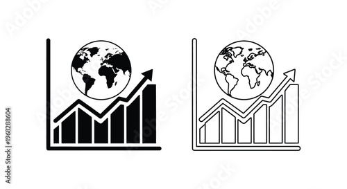 Global Growth & Investment Trends Analysis Vector