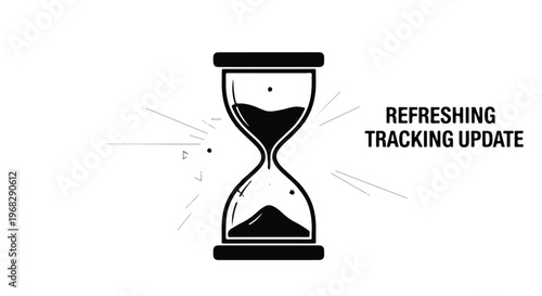 Refreshing tracking update hourglass icon