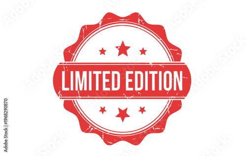 A vibrant red limited edition seal with stars illustrating exclusivity and special offers