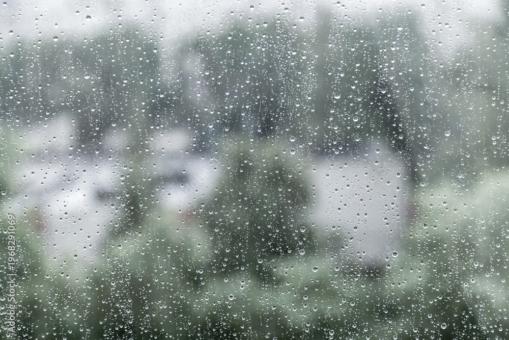 Obraz premium Raindrops on glass. Beautiful background.