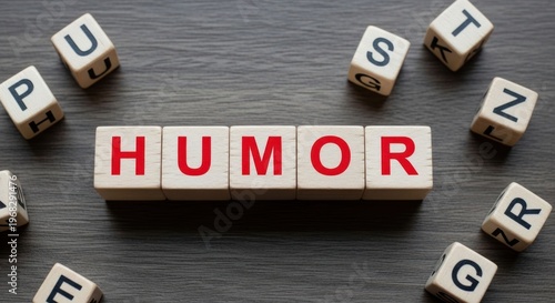 Wooden letter blocks spell out 