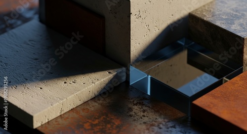 Geometric Concrete Structures with Shadows and Light.