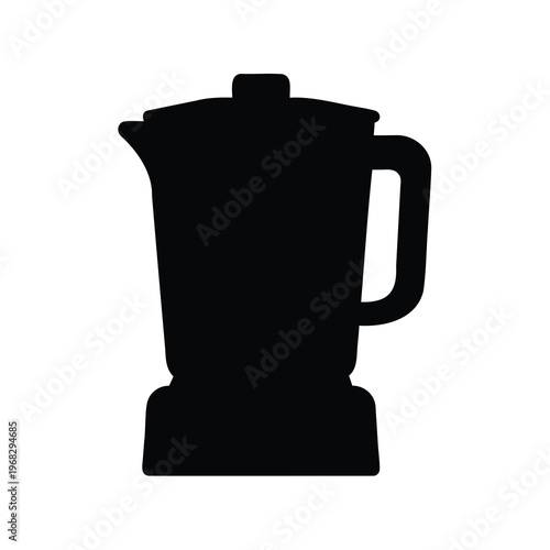 Black silhouette of a kitchen blender appliance used for food preparation
