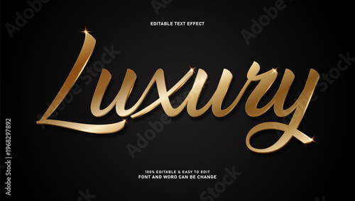 Luxury Golden Calligraphy Text Effect on Premium Black Background