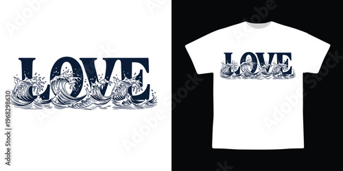 Japanese Wave Border – Vintage Ocean Wave Illustration Minimal Design