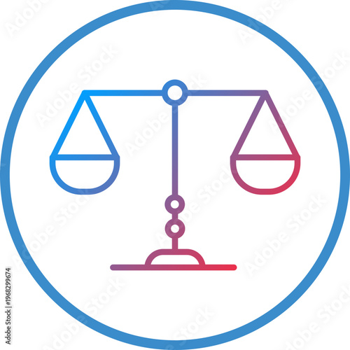 Balance Line Icon Style