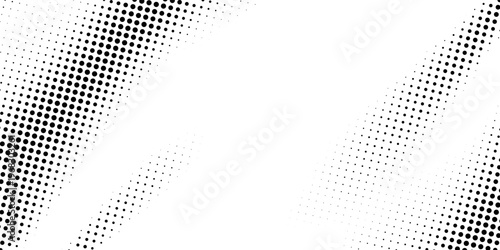 Monochrome gradient halftone dots background. Vector illustration. Big wave
