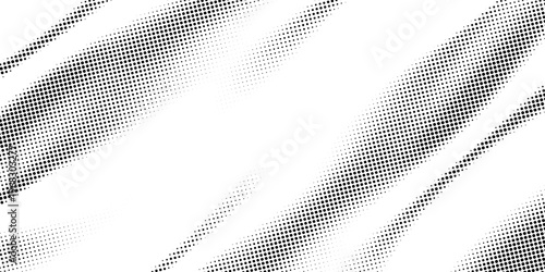Monochrome gradient halftone dots background. Vector illustration. Big wave