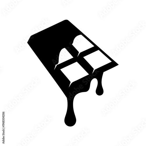 Delicious melting chocolate bar, a delightful temptation for chocolate lovers everywhere