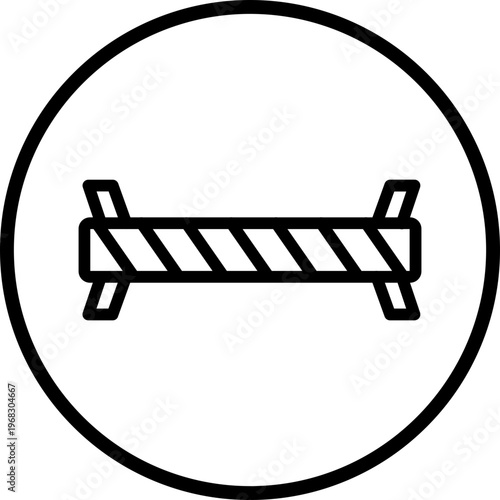 Police Line Line Icon Style